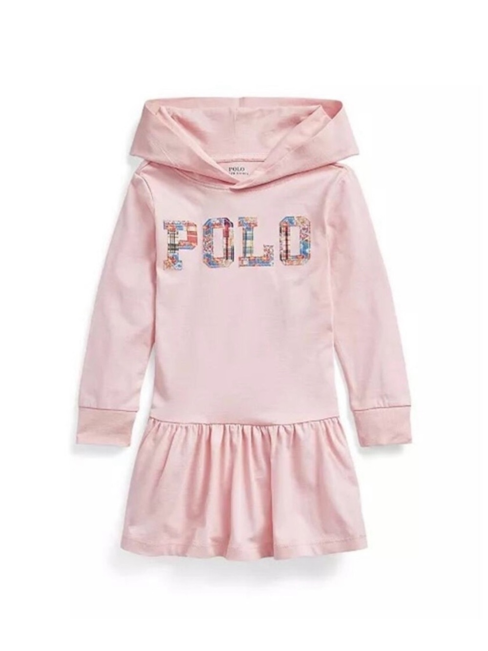 Polo by Ralph Lauren Pink Hooded Logo Dress with Floral Accent